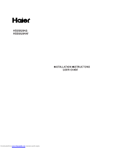 Manual Haier HSBS-628AS Fridge-Freezer
