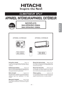 Mode d’emploi Hitachi RAK-25PXA Climatiseur