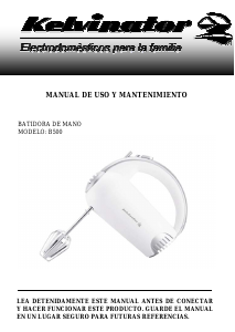 Manual de uso Kelvinator B500 Batidora de mano