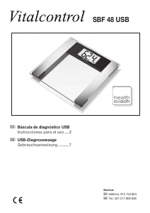 Manual de uso Vitalcontrol SBF 48 USB Báscula