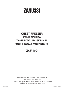 Manual Zanussi ZCF 100 Freezer