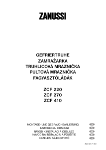 Használati útmutató Zanussi ZCF 220 Fagyasztó