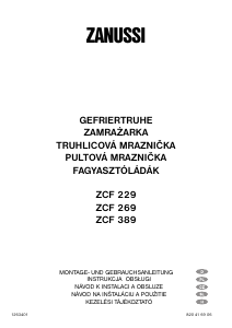 Bedienungsanleitung Zanussi ZCF 229 Gefrierschrank