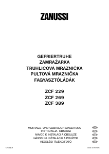 Használati útmutató Zanussi ZCF 229 Fagyasztó