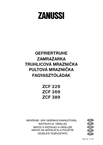 Bedienungsanleitung Zanussi ZCF 269 Gefrierschrank