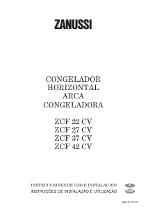 Manual Zanussi ZCF 27 CV Congelador