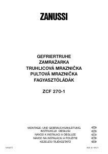 Bedienungsanleitung Zanussi ZCF 270-1 Gefrierschrank