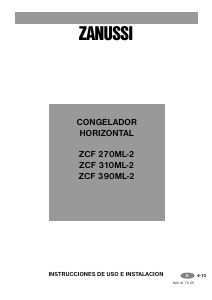 Manual de uso Zanussi ZCF 270ML-2 Congelador