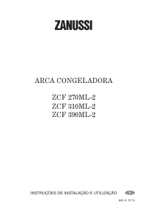 Manual Zanussi ZCF 310ML-2 Congelador