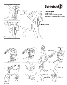 Manuale Schleich set 42020 World of Nature Accessori di equitazione