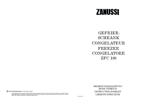 Handleiding Zanussi ZFC 180 Vriezer