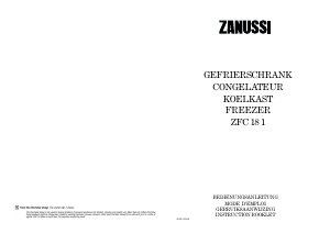 Manual Zanussi ZFC 181 Freezer