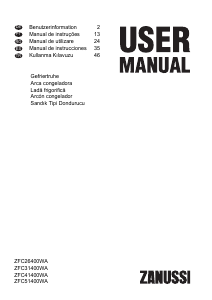 Manual de uso Zanussi ZFC 26400 WA Congelador