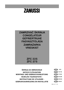 Handleiding Zanussi ZFC 275 Vriezer
