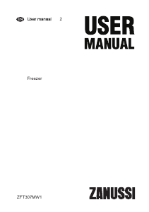 Manual Zanussi ZFT 307 MW1 Freezer
