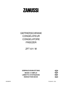 Manuale Zanussi ZFT 611 W Congelatore