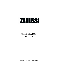 Manual Zanussi ZFU 17 S Congelator