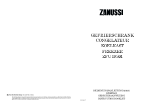 Mode d’emploi Zanussi ZFU 19 SM Congélateur