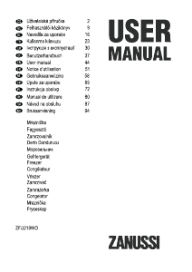Manual Zanussi ZFU 219 WO Congelator