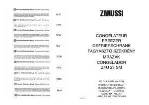 Manual de uso Zanussi ZFU 23 SM Congelador
