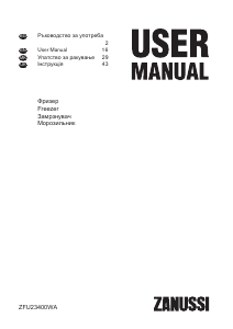 Manual Zanussi ZFU 23400 WA Freezer