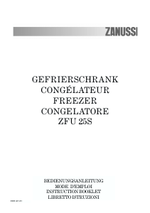 Bedienungsanleitung Zanussi ZFU 25 S Gefrierschrank