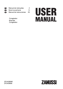 Manual de uso Zanussi ZFU 428 MW Congelador