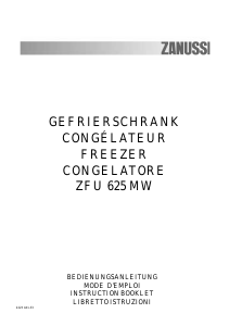 Bedienungsanleitung Zanussi ZFU 625 MW Gefrierschrank