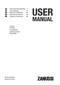 Manuale Zanussi ZFX 31401 WA Congelatore