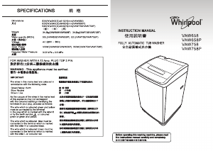 Handleiding Whirlpool VAW658P Wasmachine