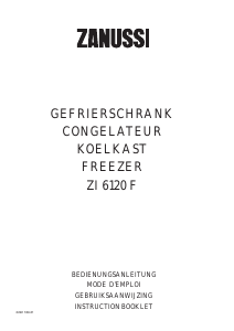 Manual Zanussi ZI 6120 F Freezer
