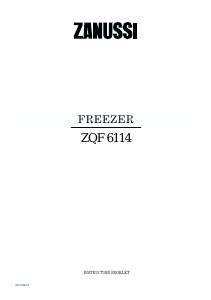 Manual Zanussi ZQF 6114 Freezer