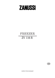 Manual Zanussi ZV 116 R Freezer