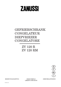 Bedienungsanleitung Zanussi ZV 120 R Gefrierschrank