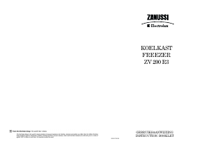 Handleiding Zanussi ZV 200 R3 Vriezer
