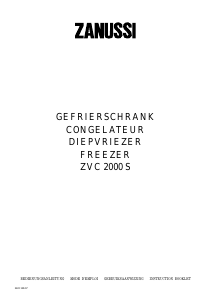 Handleiding Zanussi ZVC 2000 S Vriezer
