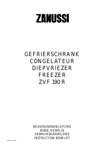 Manual Zanussi ZVF 190 R Freezer