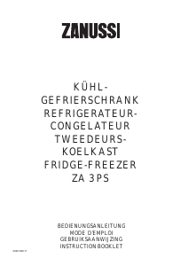 Manual Zanussi ZA3PS Fridge-Freezer