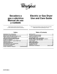 Manual de uso Whirlpool 7MWGD1750EQ Secadora