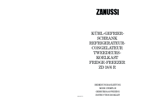Handleiding Zanussi ZD18/6R Koel-vries combinatie