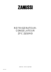Mode d’emploi Zanussi ZFC22/10RD Réfrigérateur combiné