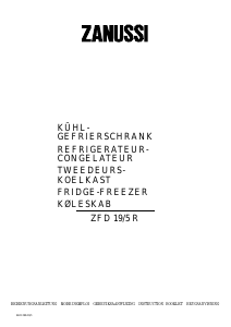 Mode d’emploi Zanussi ZFD19/5R Réfrigérateur combiné