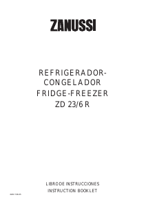 Handleiding Zanussi ZFD23/6R Koel-vries combinatie
