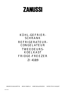 Manual Zanussi ZI418/9 Fridge-Freezer
