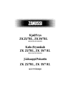 Bruksanvisning Zanussi ZK19/7RL Kjøle-fryseskap