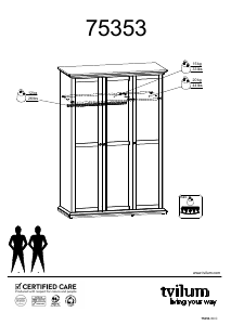 Bedienungsanleitung Tvilum 75353 Kleiderschrank