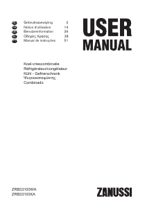 Manual Zanussi ZRB33100WA Frigorífico combinado