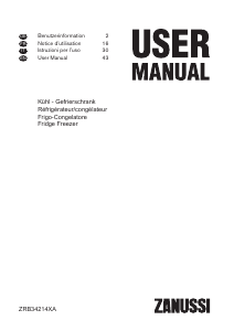 Manuale Zanussi ZRB34214XA Frigorifero-congelatore