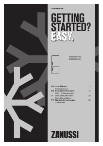 Handleiding Zanussi ZRB36104WA Koel-vries combinatie