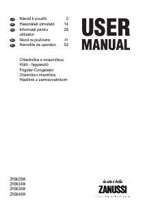 Manual Zanussi ZRB629W Combina frigorifica